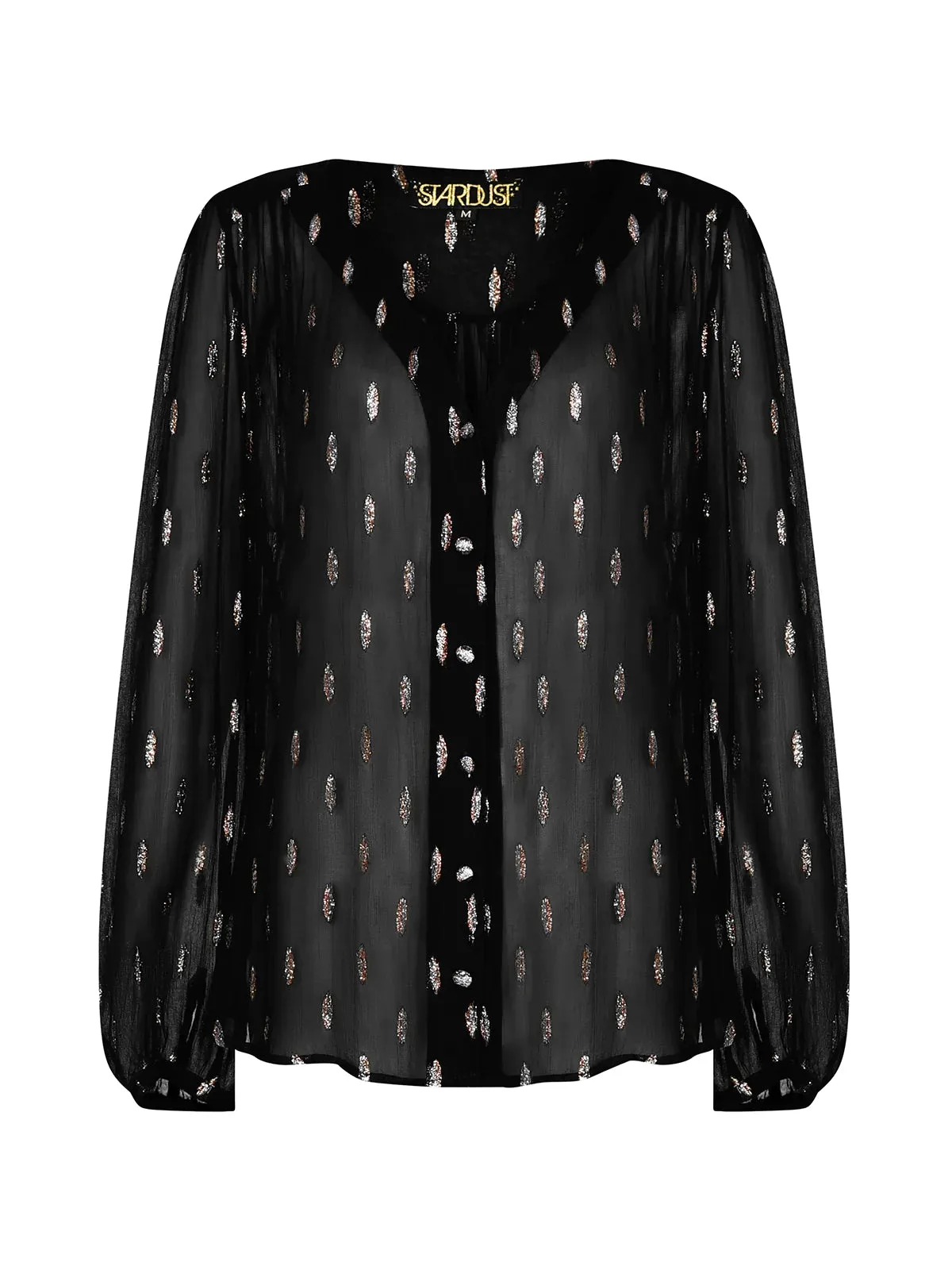 Stardust Betty Blouse - Black Confetti