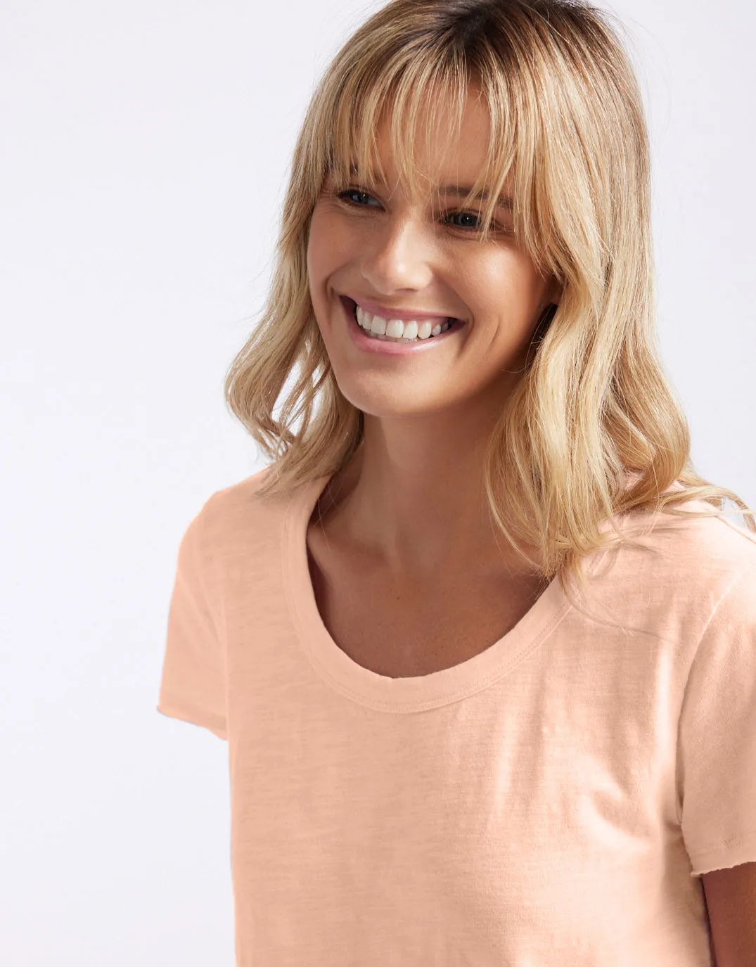 Summer Round Neck Tee - Sorbet Orange