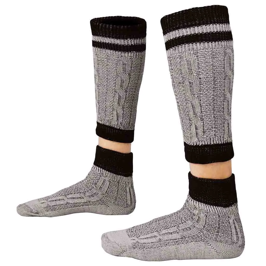 Traditional Bavarian Socks Two Piece Rustic Striped