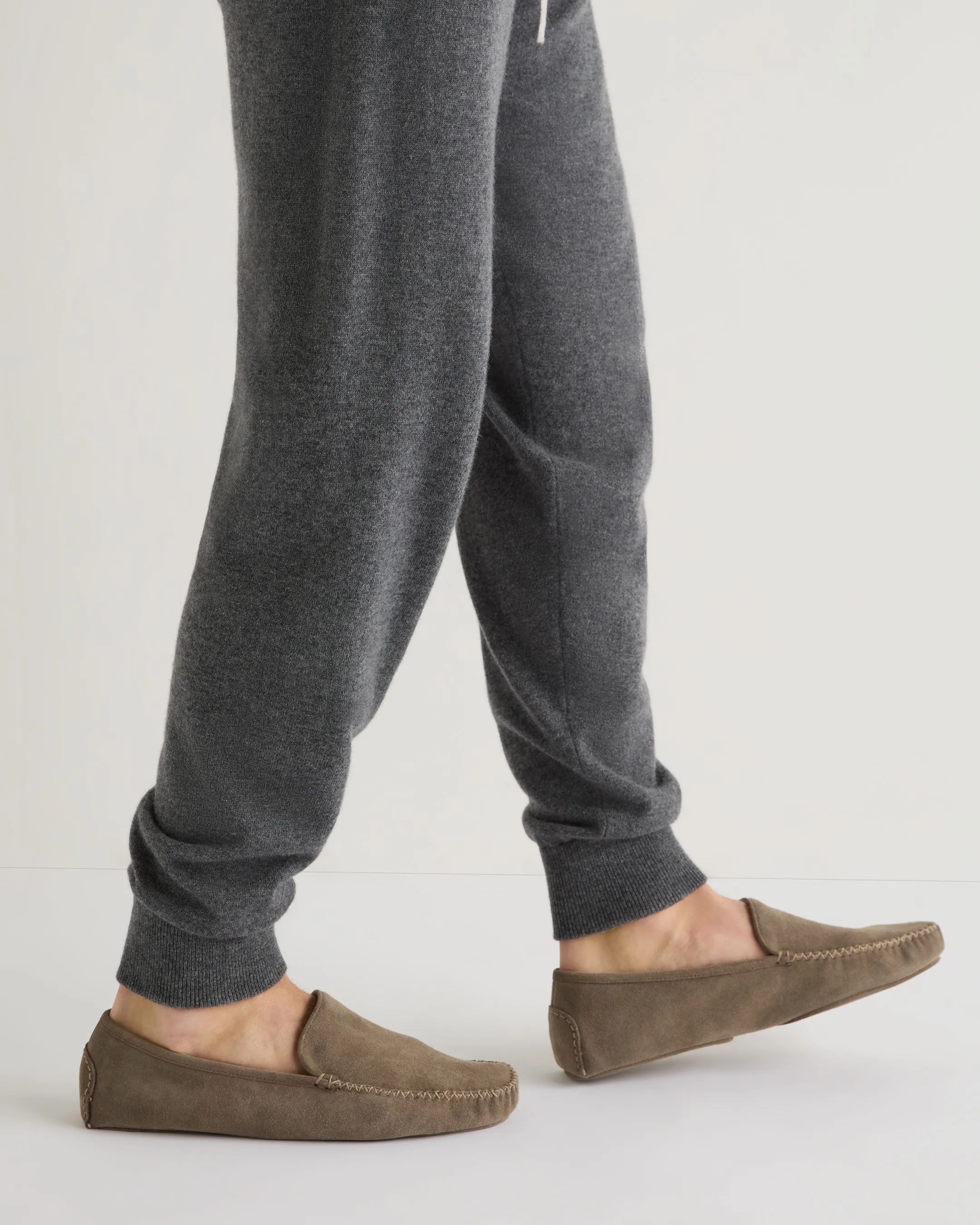 Unisex Cashmere Moccasin Taupe Brown