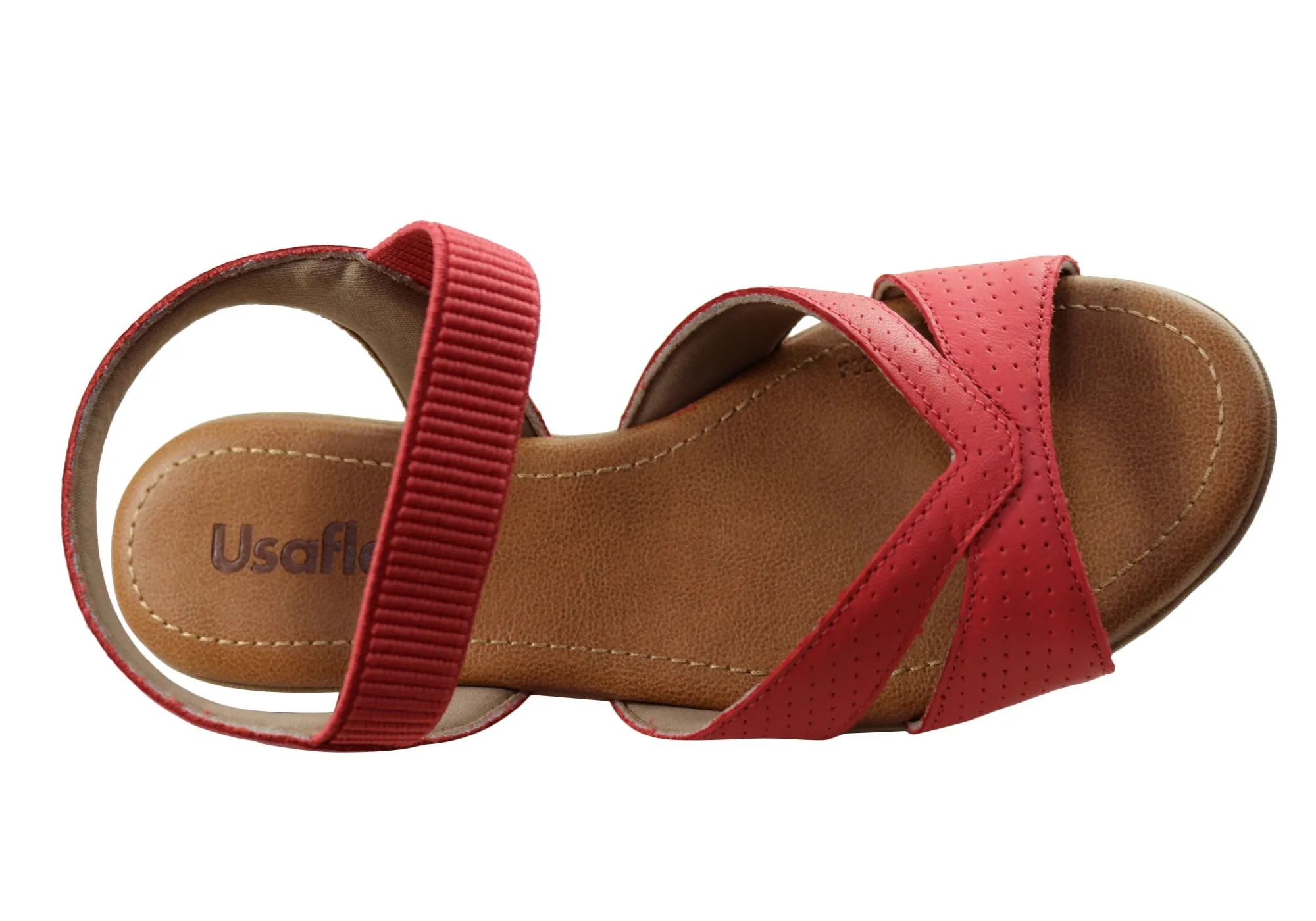 Usaflex Aloha Womens Comfortable Leather Sandals Made In Brazil