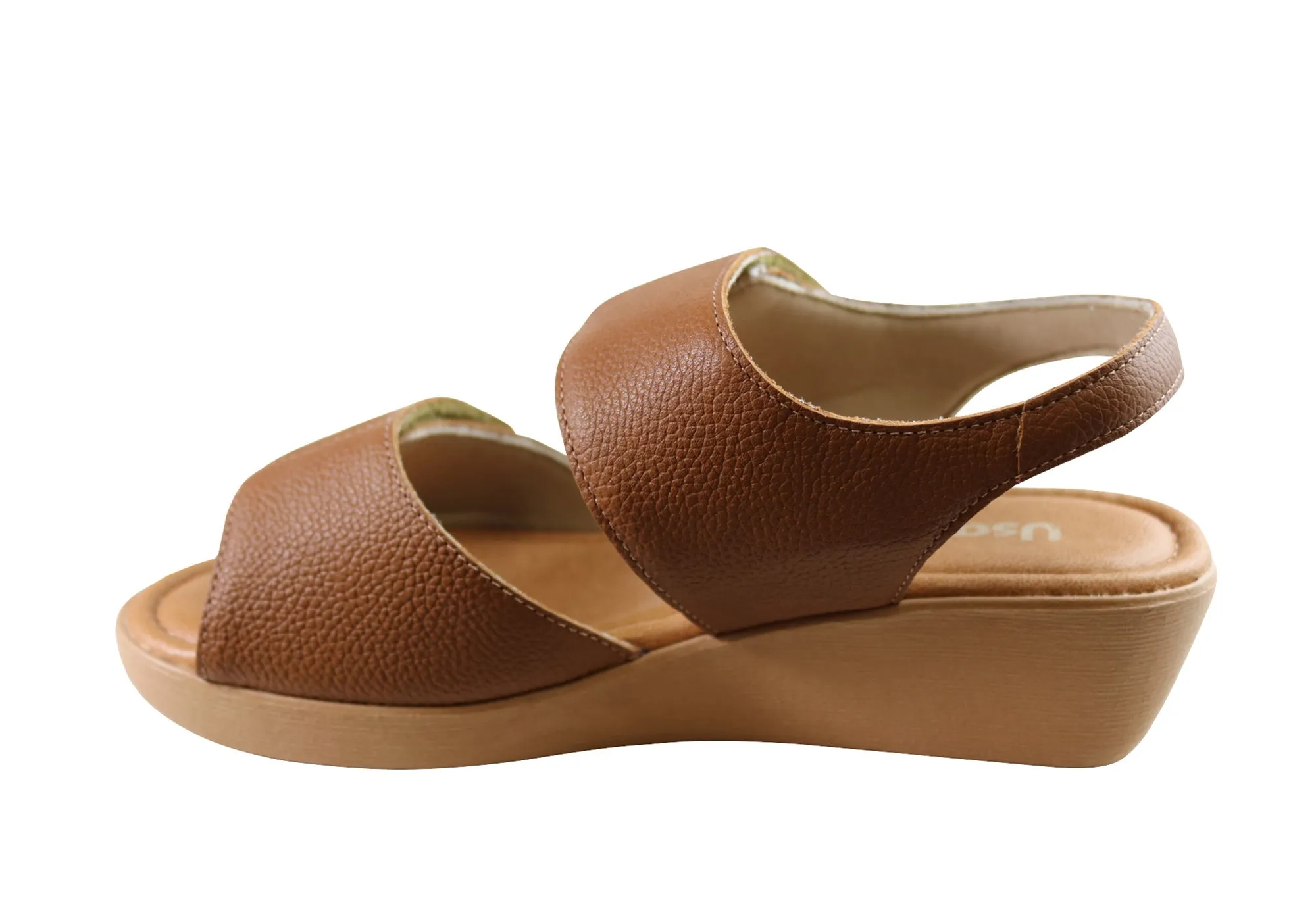 Usaflex Beckley Womens Comfortable Leather Sandals Made In Brazil