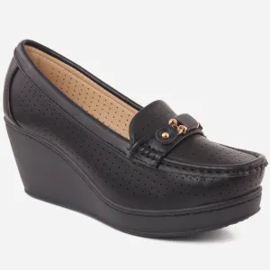 Women "VALERIA" Wedge Slip On Moccasins