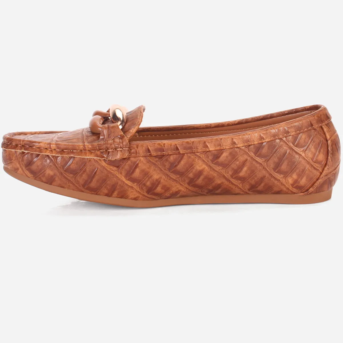 Womens "TRACEY" Flat Comfy Slide In Moccasins