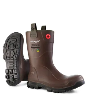 Work Boots - Dunlop Purofort RigPro Full Safety PU Work Boots, Brown, 11",  DJ2HR42-12